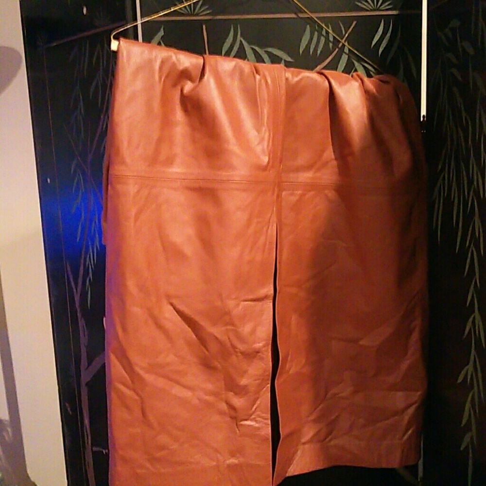Leather Skirt with split in back